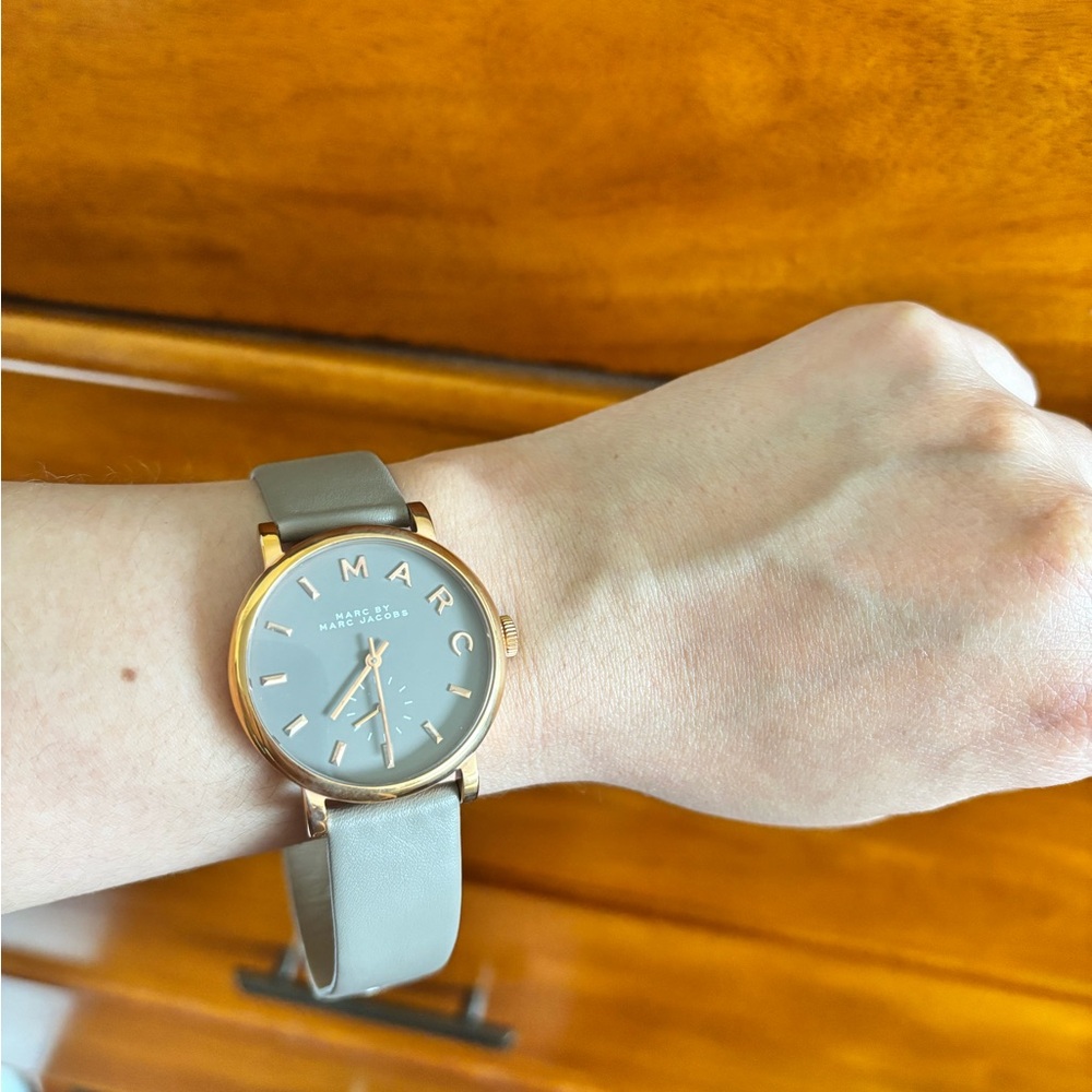 Marc by Marc Jacobs Rose Gold and Grey Leather Watch - Picture 6 of 7
